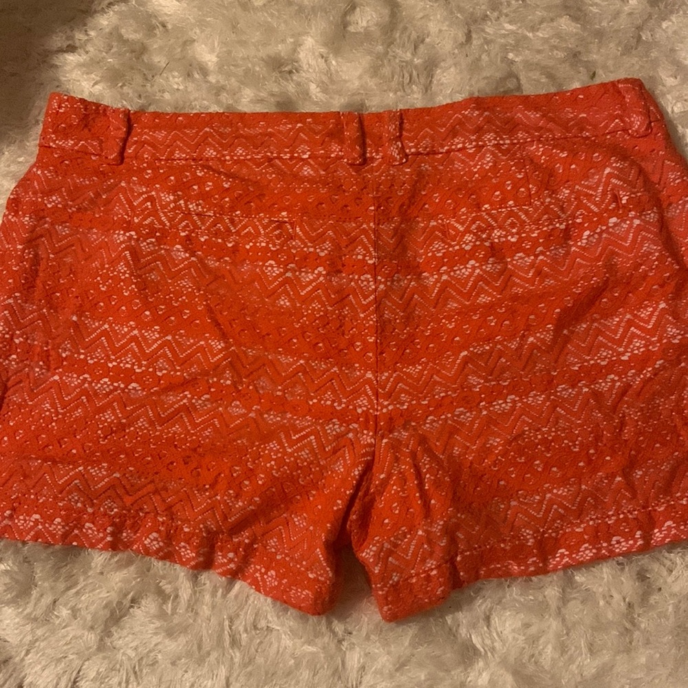 Ann Taylor Loft Orange Eyelet Lace Shorts
